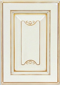 фасад для мебели Афина Ольха цвет: бежевый, патина: золото 
