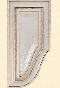 фасад для мебели Бергонци Дуб с прокаткой Ника с дугой цвет: wcp 115, патина: золото